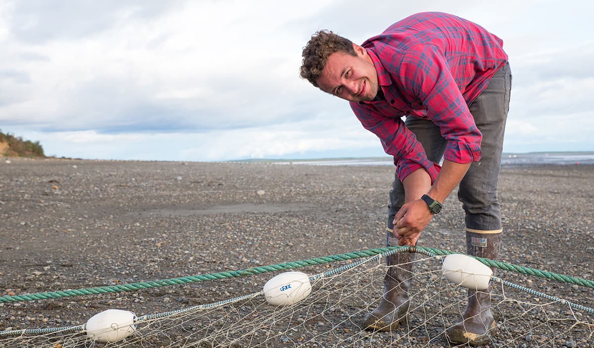 Ben Smith with buoys