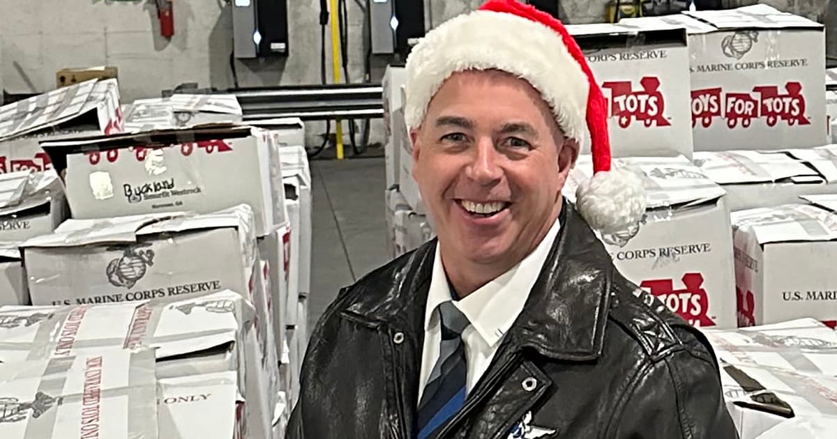 Annual Toys for Tots collaboration gives Santa a lift on his home turf 